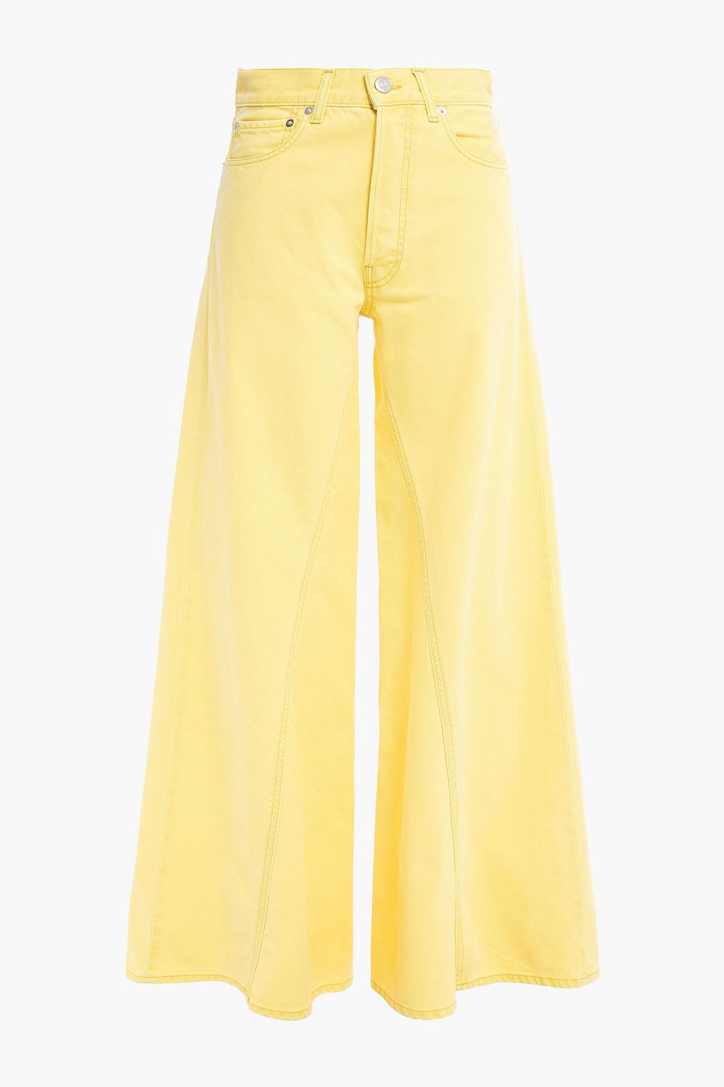 yellow high waisted jeans