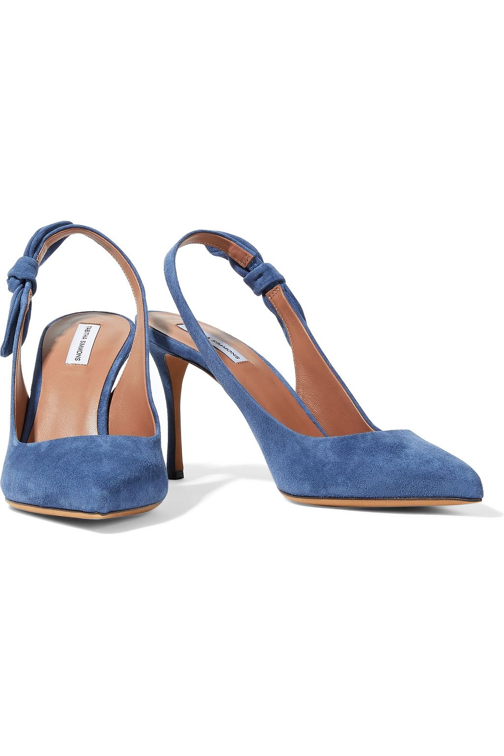 TABITHA SIMMONS Millie knotted suede slingback pumps