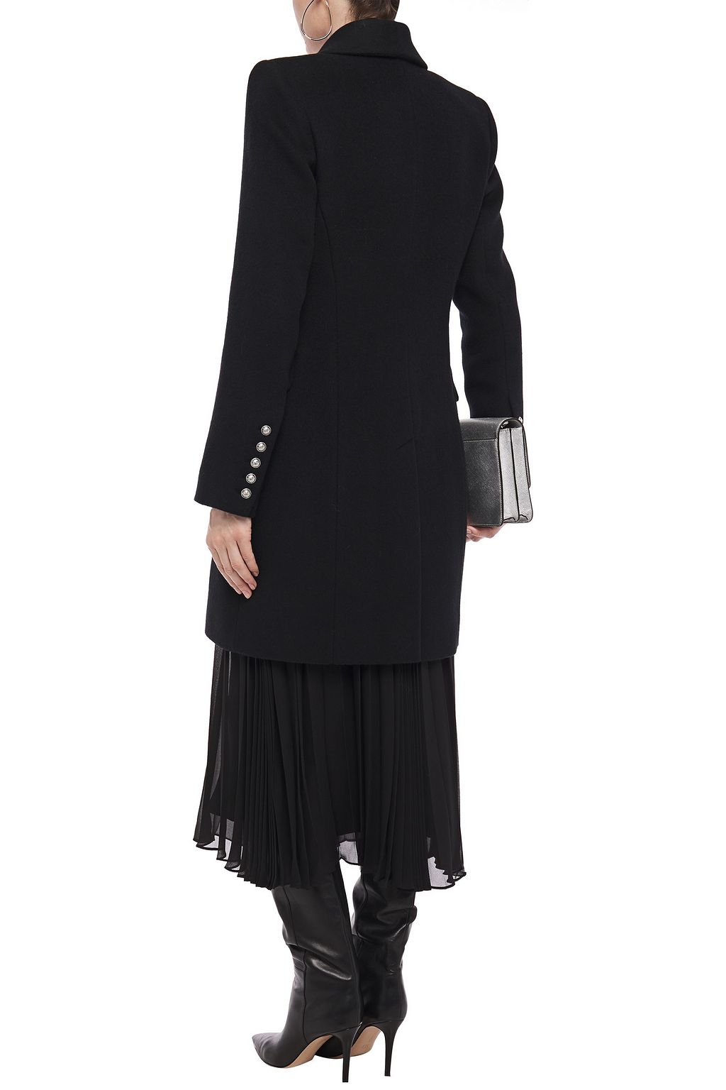 BALMAIN Double-breasted wool and cashmere-blend felt coat