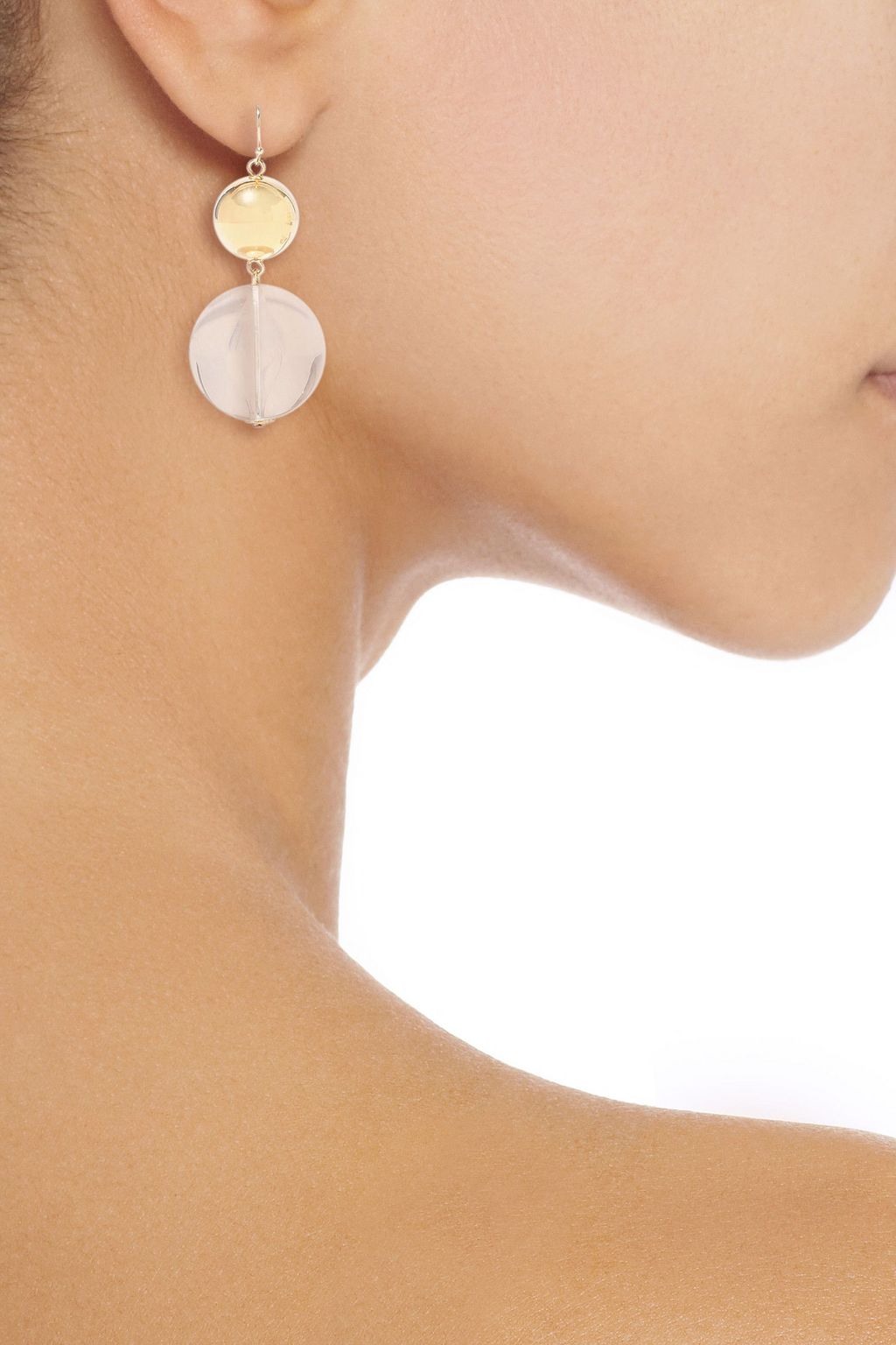 BEN-AMUN 24-karat gold-plated stone earrings