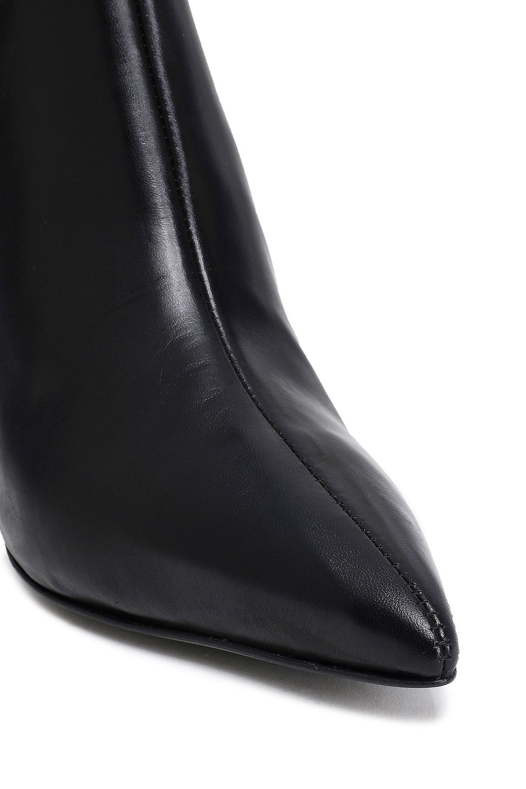 REBECCA MINKOFF Chain-embellished leather ankle boots