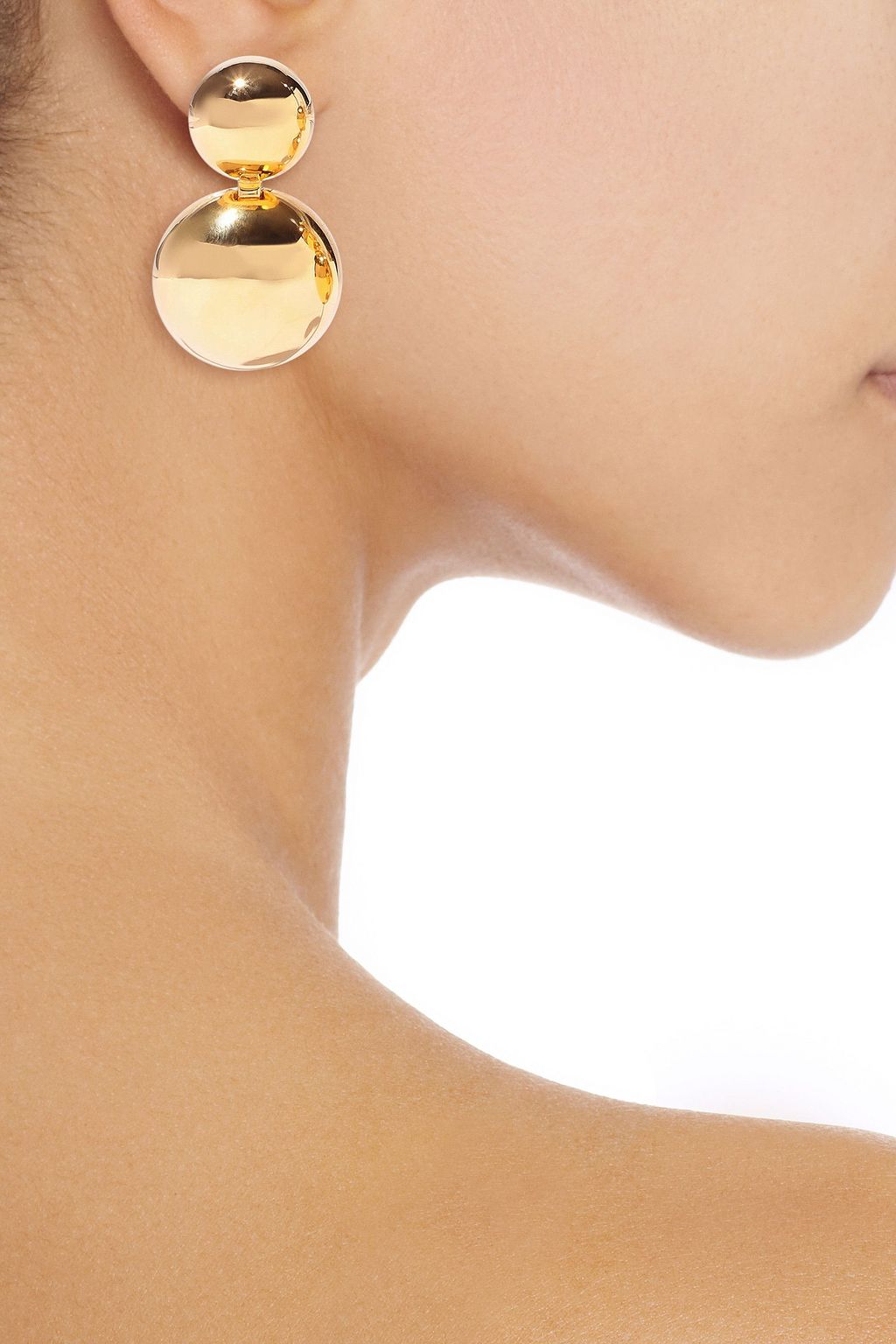 BEN-AMUN 24-karat gold-plated clip earrings