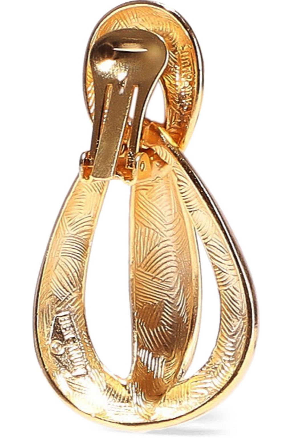 BEN-AMUN 24-karat gold-plated clip earrings
