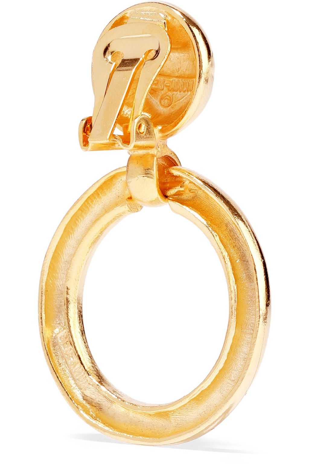 BEN-AMUN 24-karat gold-plated clip earrings
