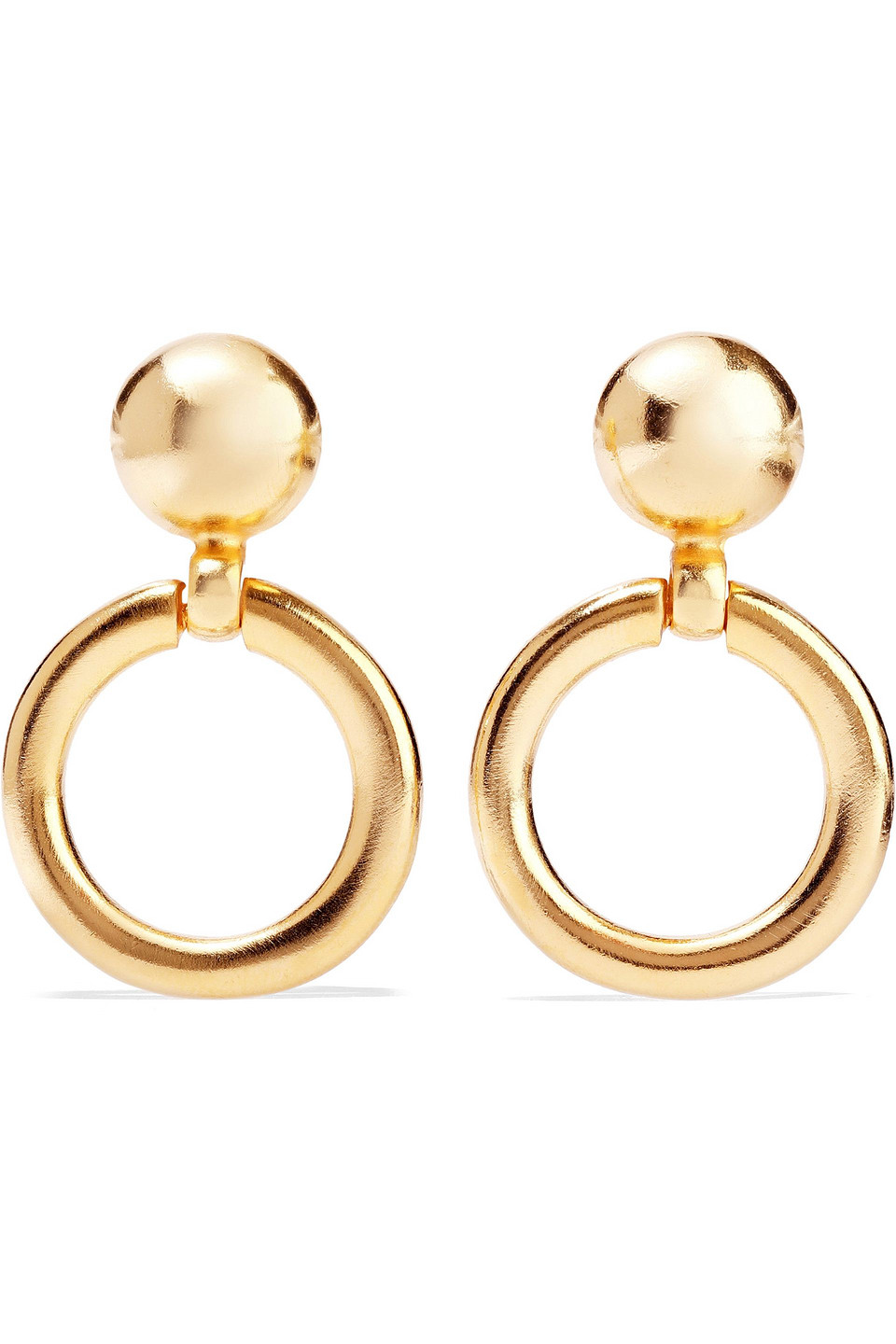 24-karat gold-plated clip earrings