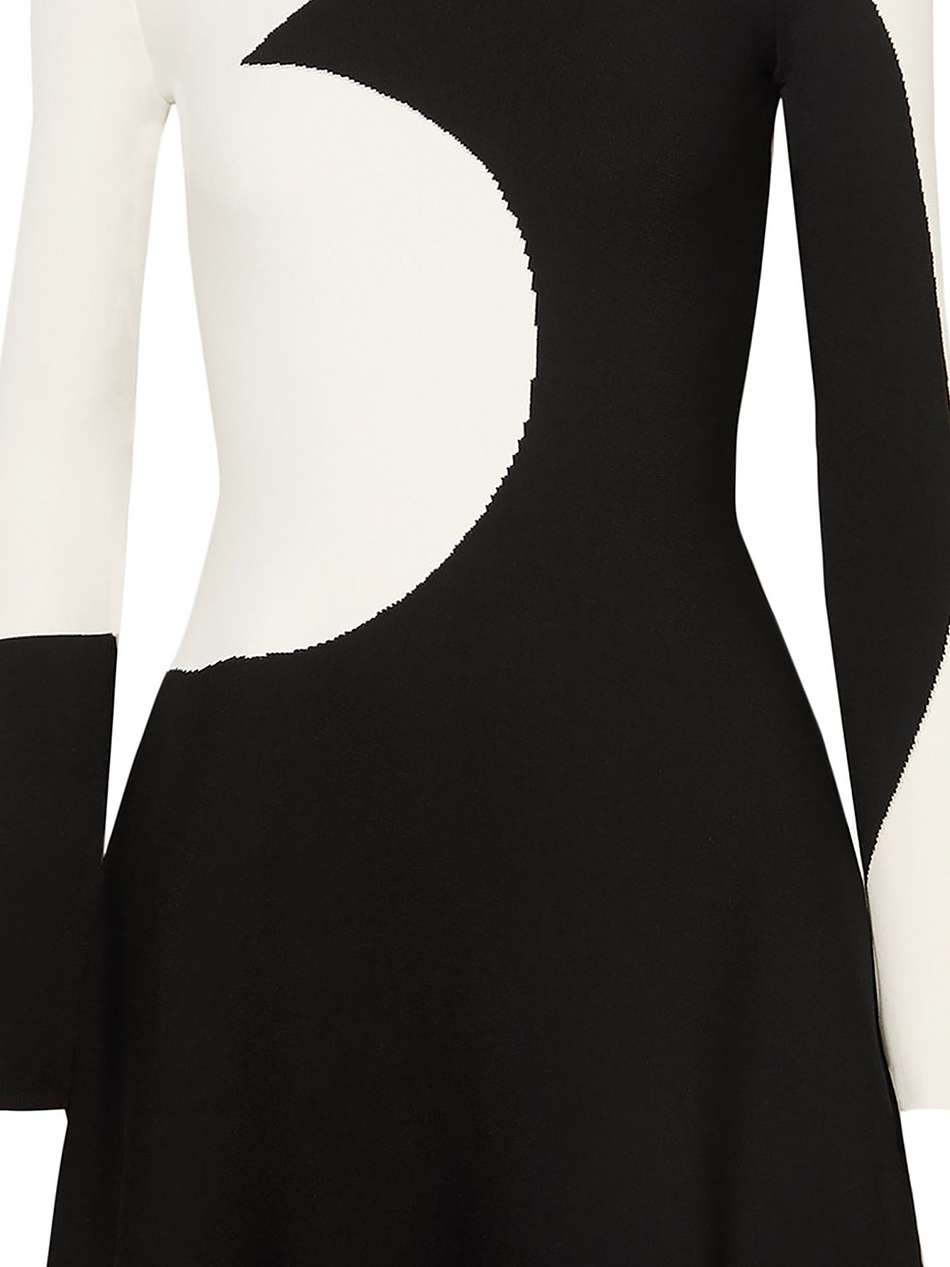 jacquard-knit mini dress