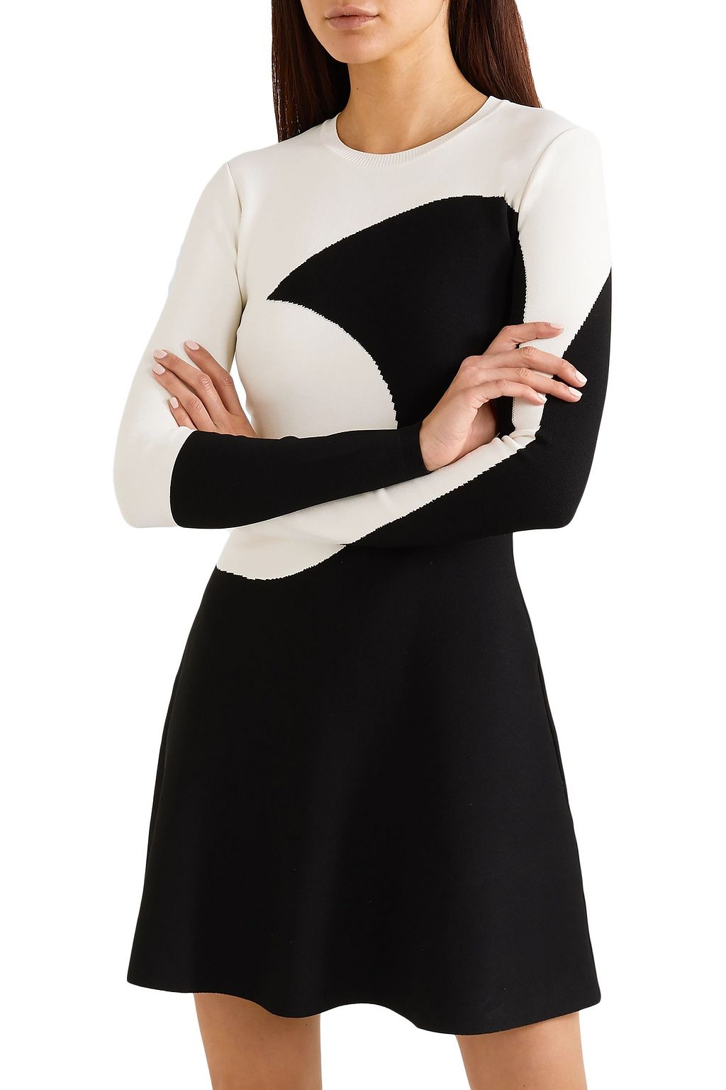 VALENTINO GARAVANI Jacquard-knit mini dress