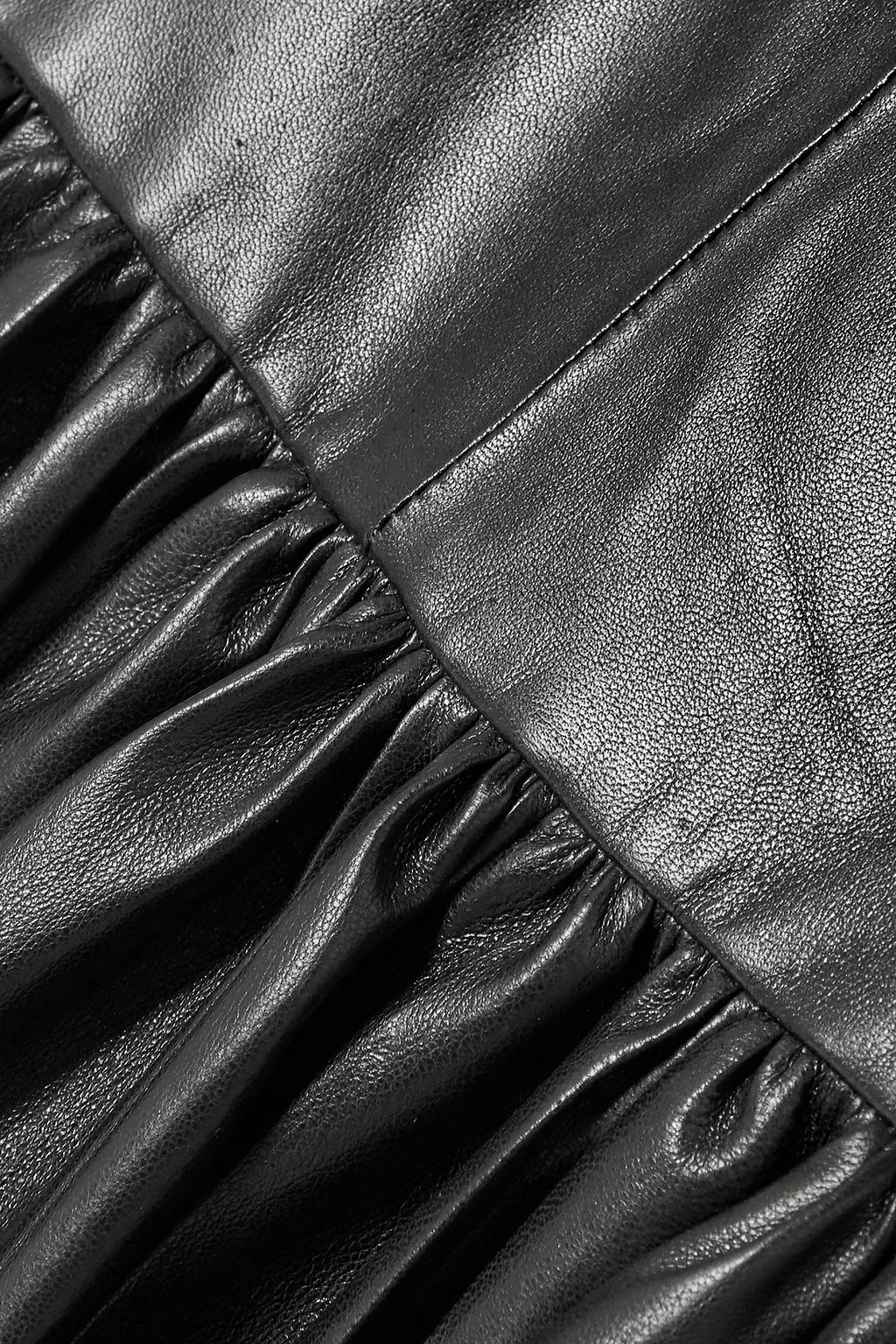 VALENTINO GARAVANI Tiered leather dress