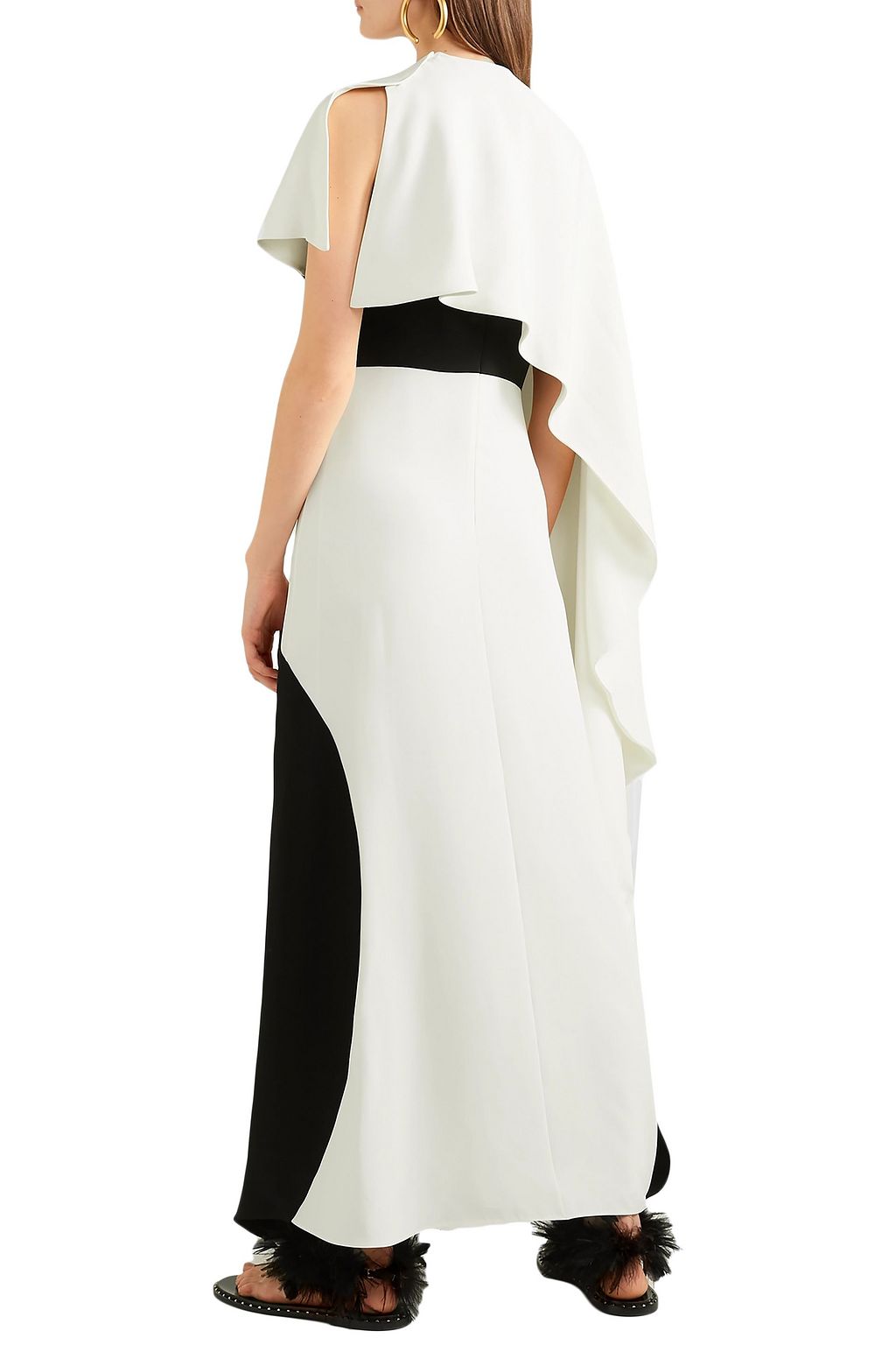 VALENTINO GARAVANI Layered printed silk-jersey gown