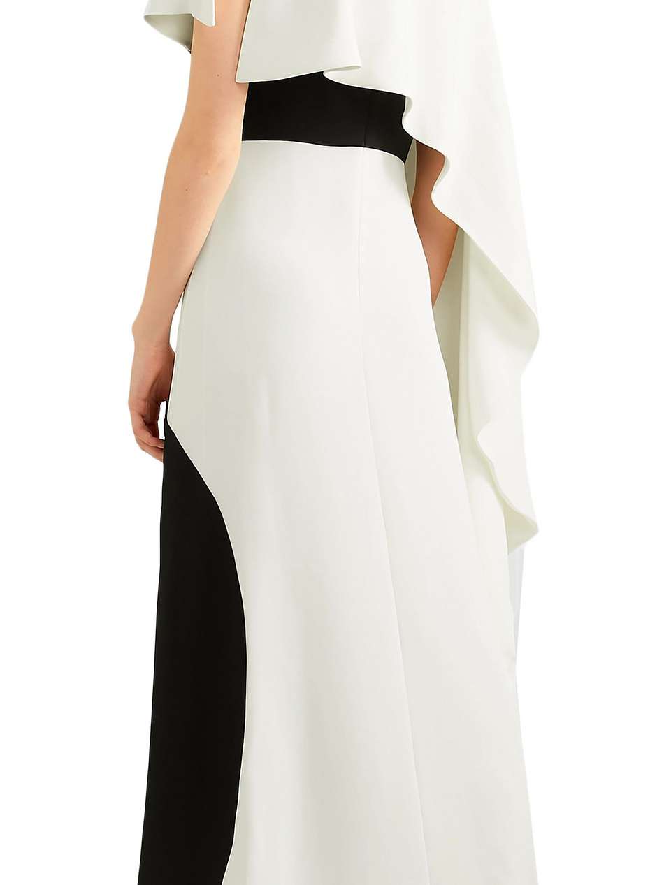 layered printed silk-jersey gown
