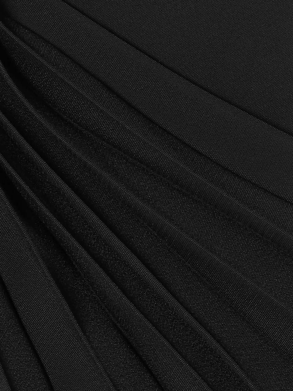 pleated cady midi dress