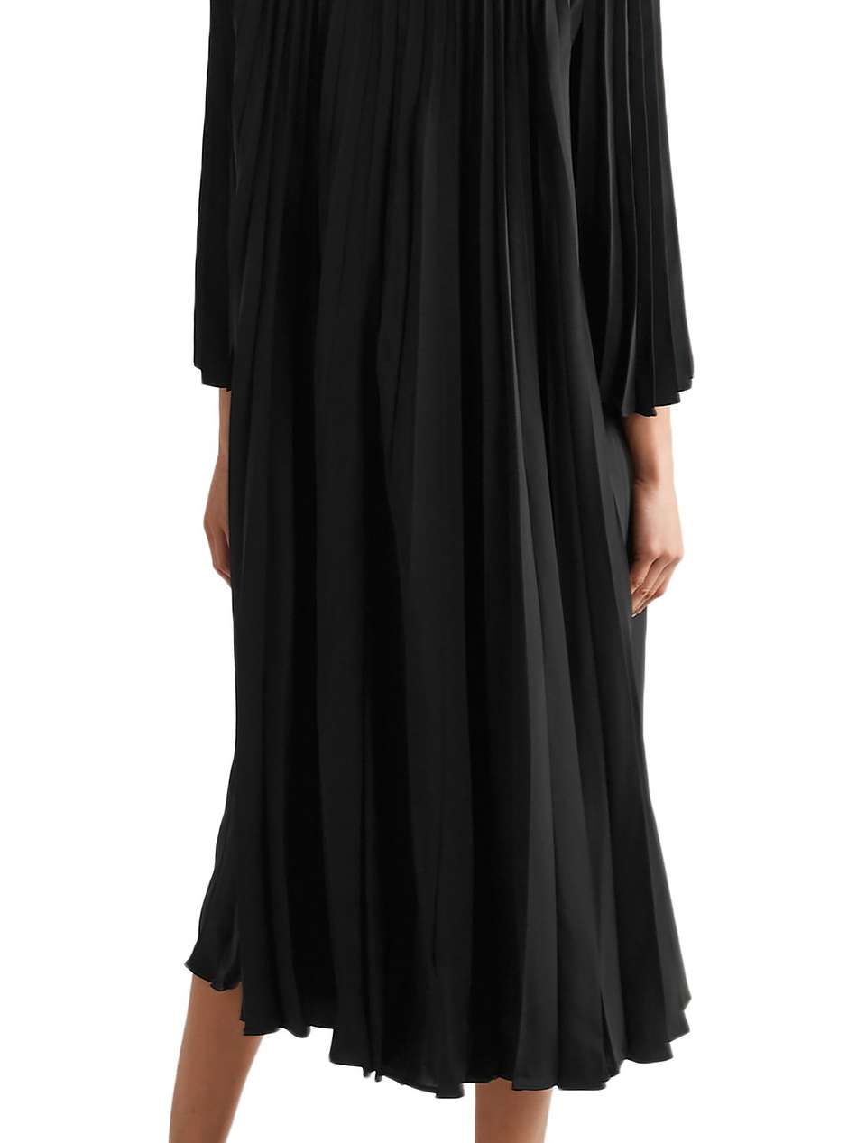 pleated cady midi dress