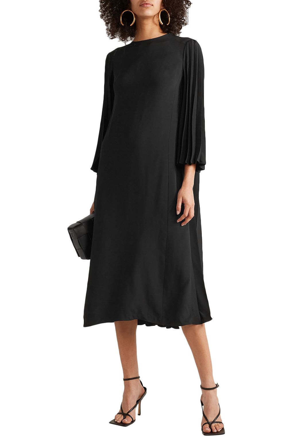 VALENTINO GARAVANI Pleated cady midi dress