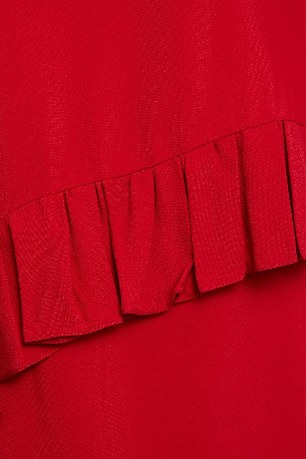 VALENTINO GARAVANI Layered ruffled crepe mini dress