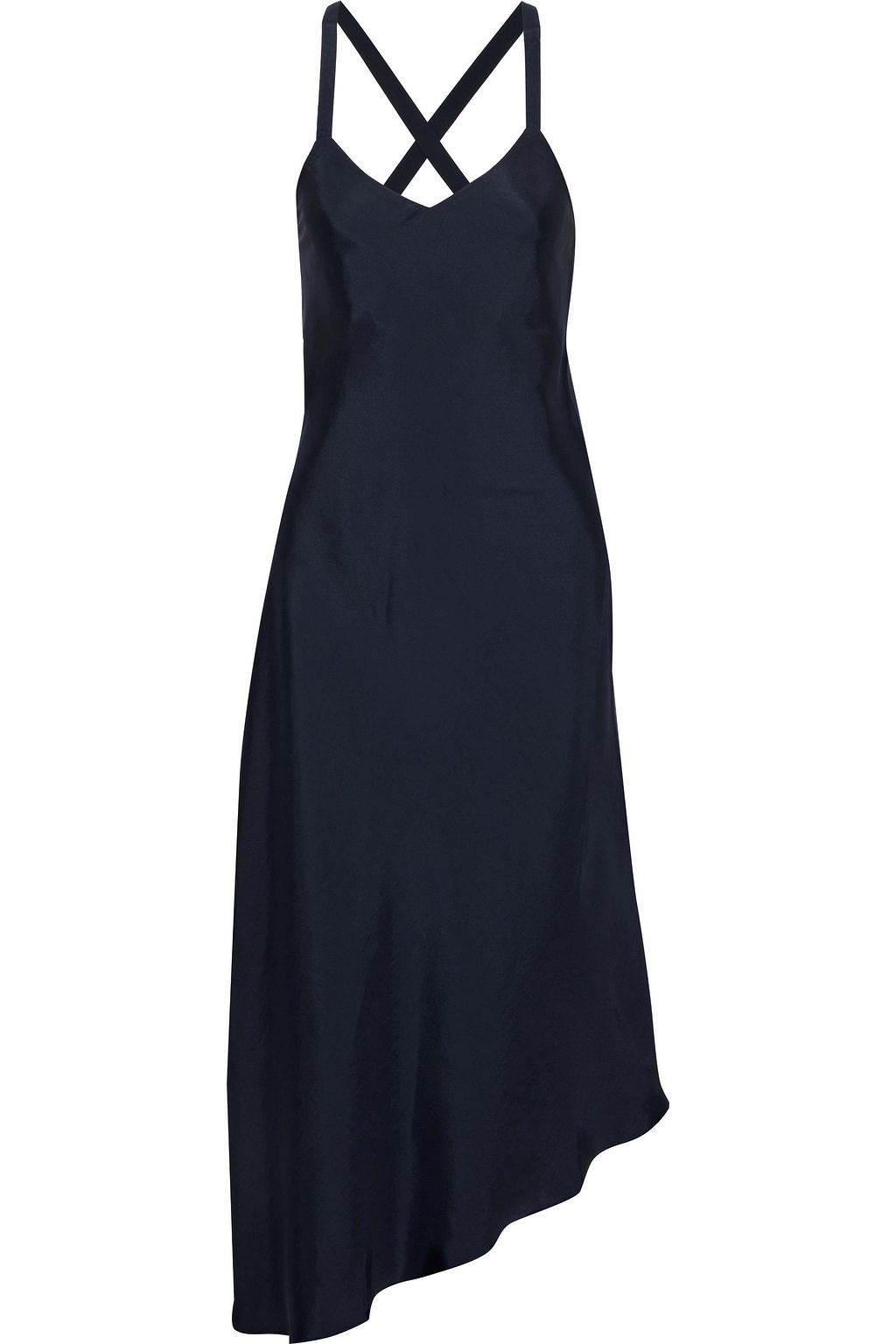 midnight blue slip dress