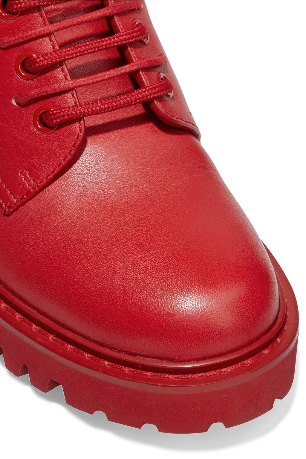 VALENTINO GARAVANI VLOGO embossed leather combat boots