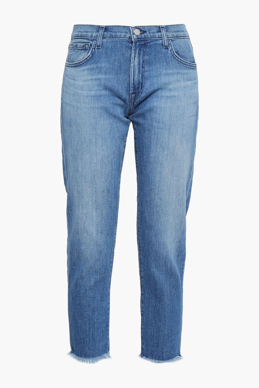 Mid denim Sadey cropped distressed mid 