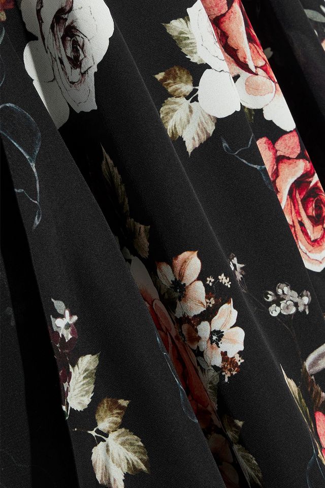 black floral wrap