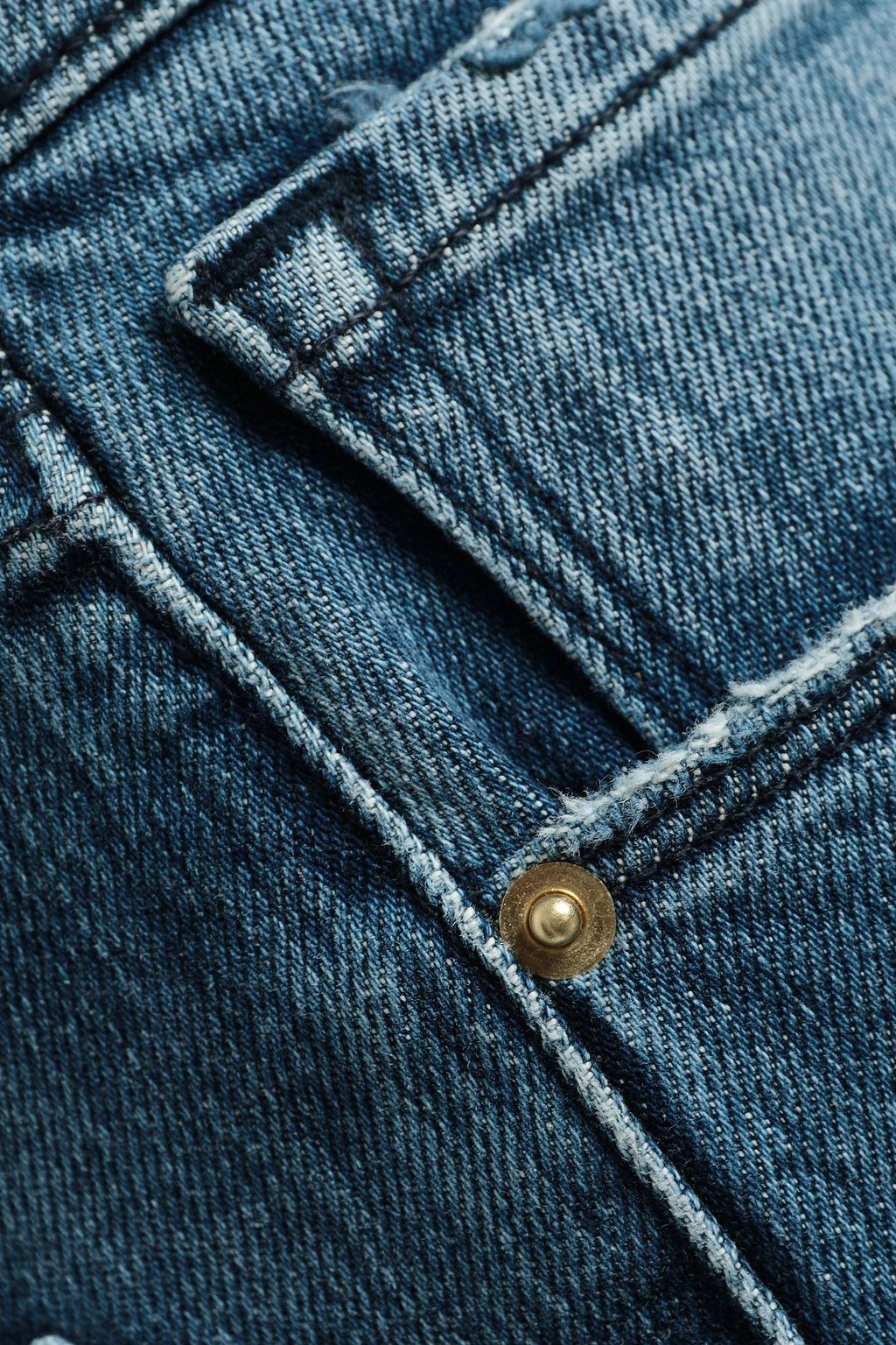 FRAME Le Crop distressed high-rise kick-flare jeans