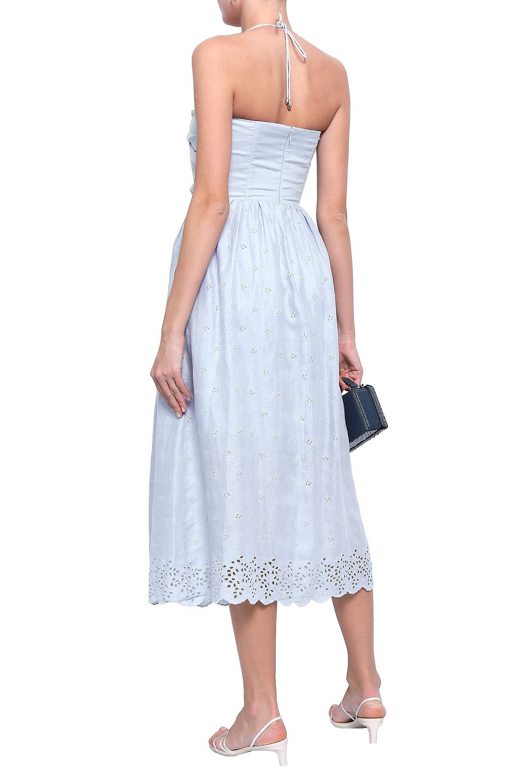 ZIMMERMANN Cutout broderie anglaise cotton midi dress