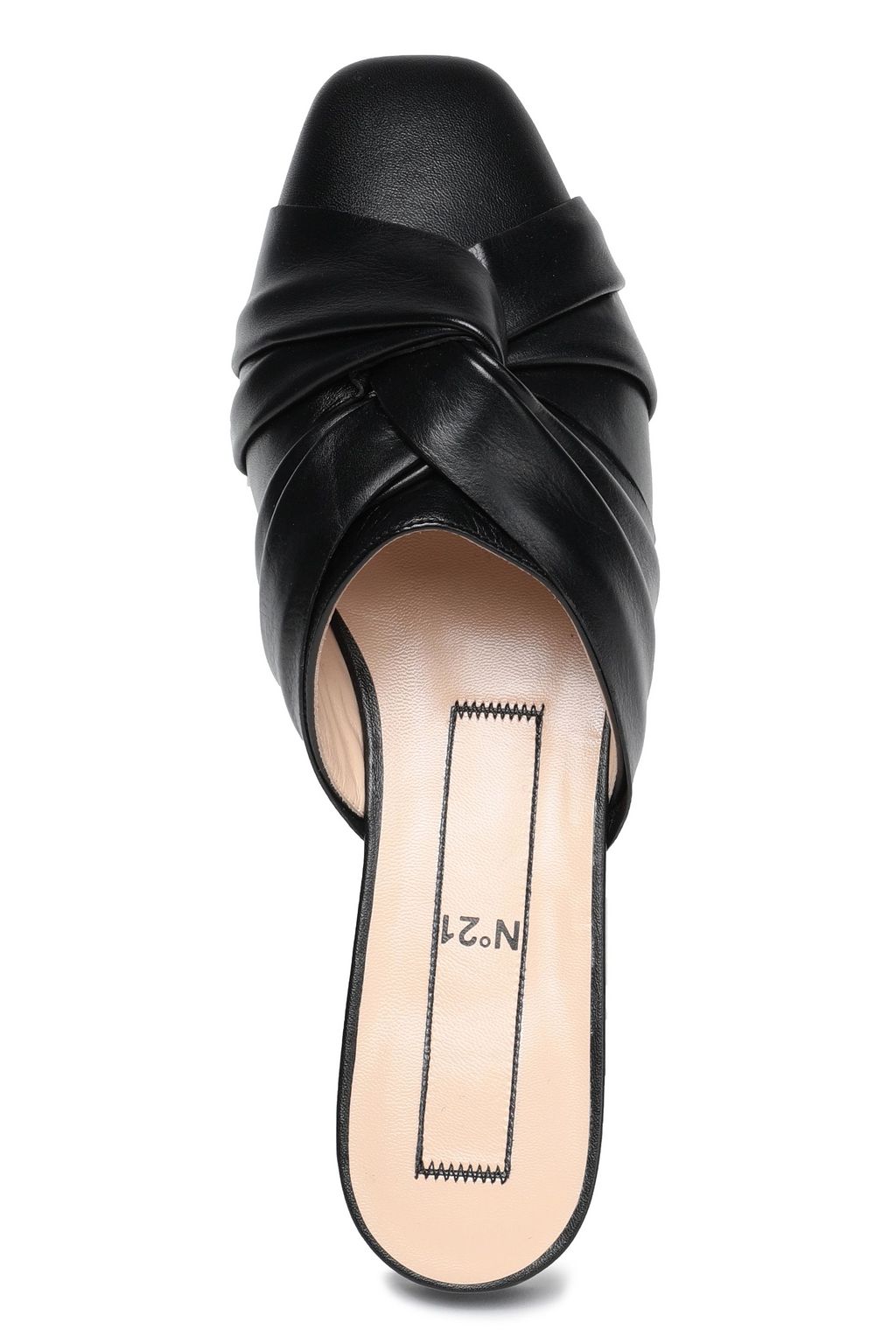 N°21 Twisted leather slippers