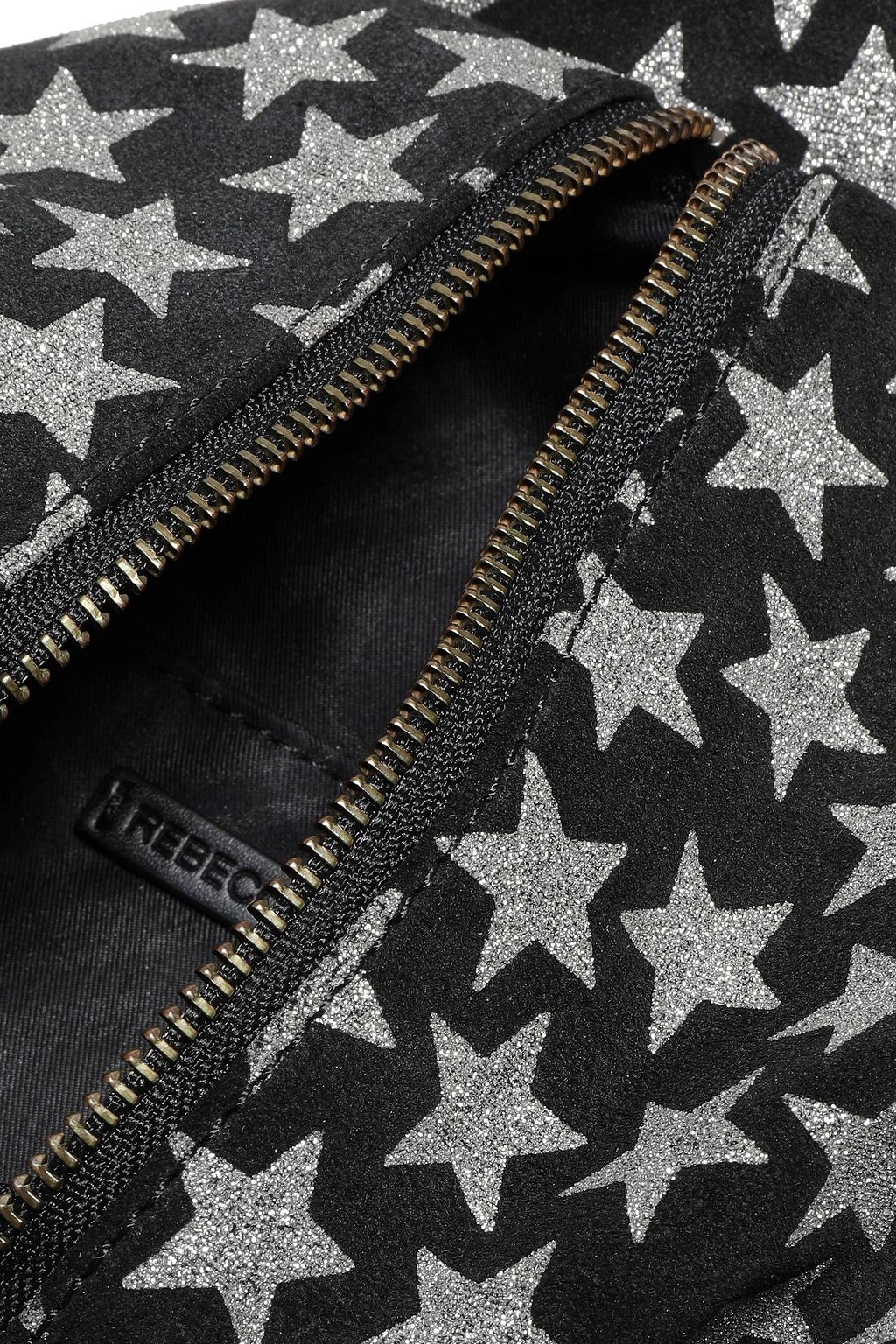 REBECCA MINKOFF Julian convertible glittered suede backpack
