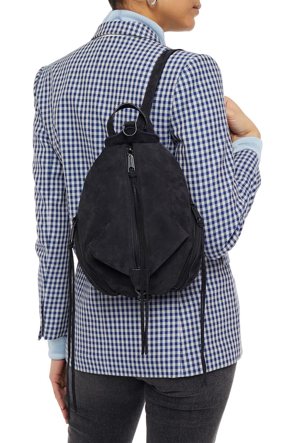 REBECCA MINKOFF Julian convertible textured-suede backpack