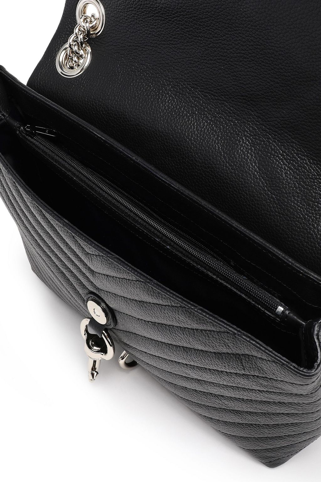 REBECCA MINKOFF Quilted textured-leather shoulder bag