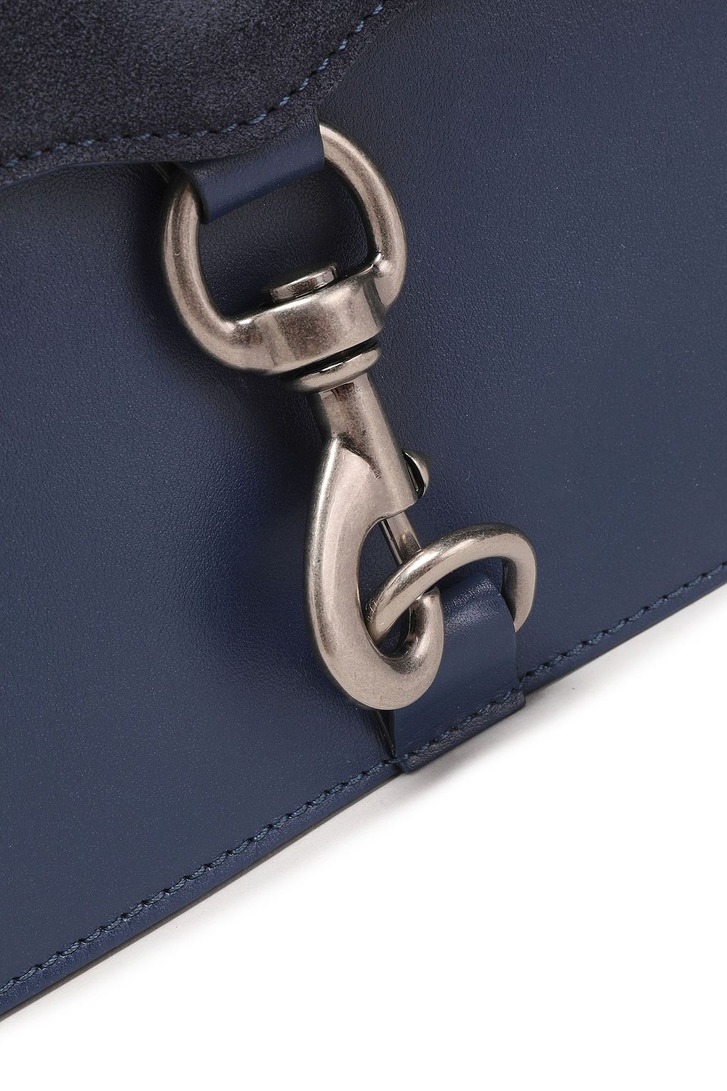 REBECCA MINKOFF MAB suede-paneled leather shoulder bag
