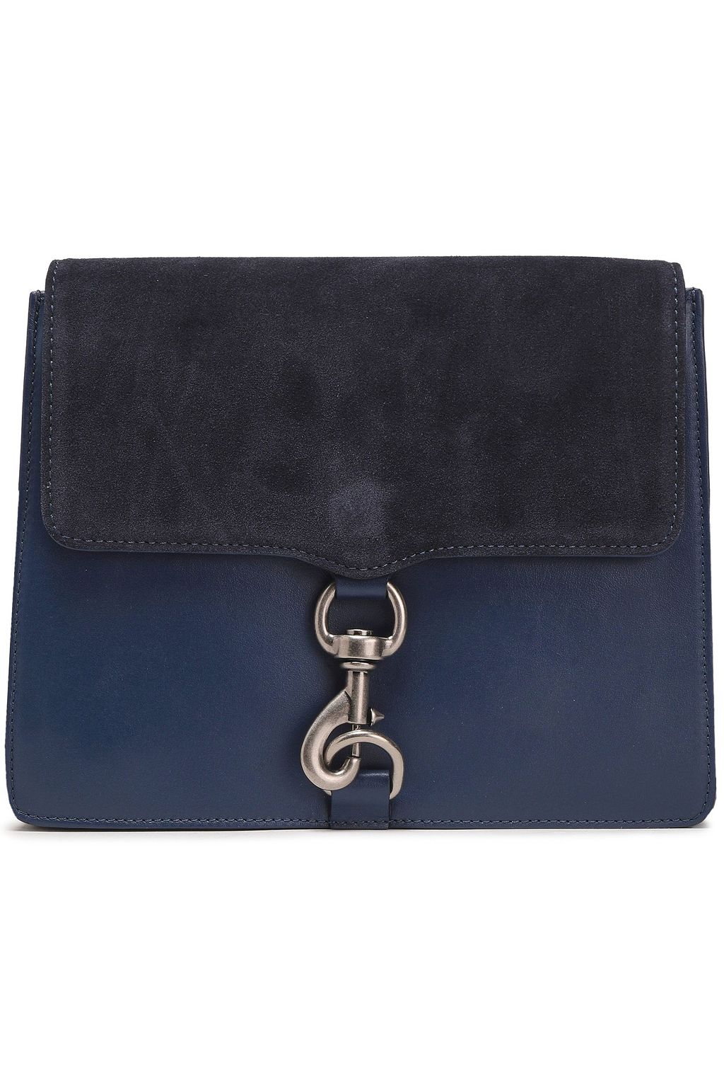 REBECCA MINKOFF MAB suede-paneled leather shoulder bag
