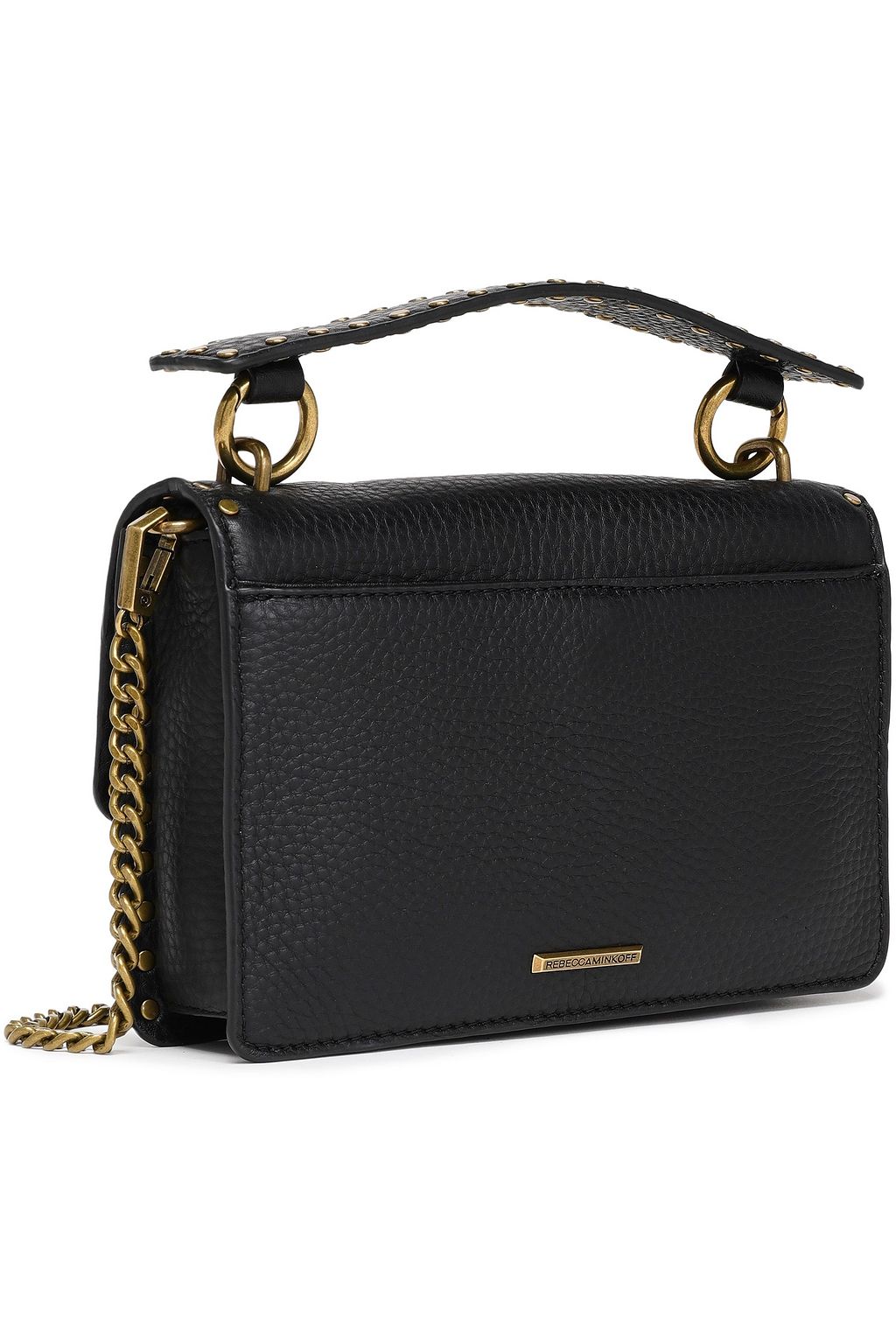 REBECCA MINKOFF Studded textured-leather shoulder bag