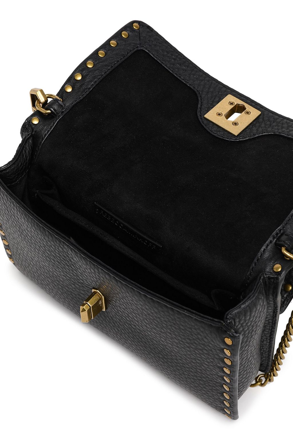 REBECCA MINKOFF Studded textured-leather shoulder bag