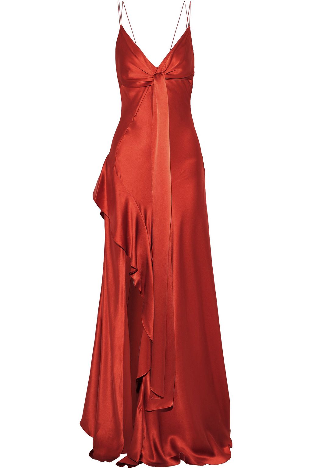 nicholas silk charmeuse tie front maxi