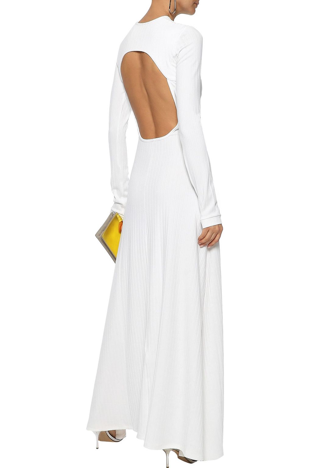 MICHAEL LO SORDO Backless ribbed stretch-jersey maxi dress