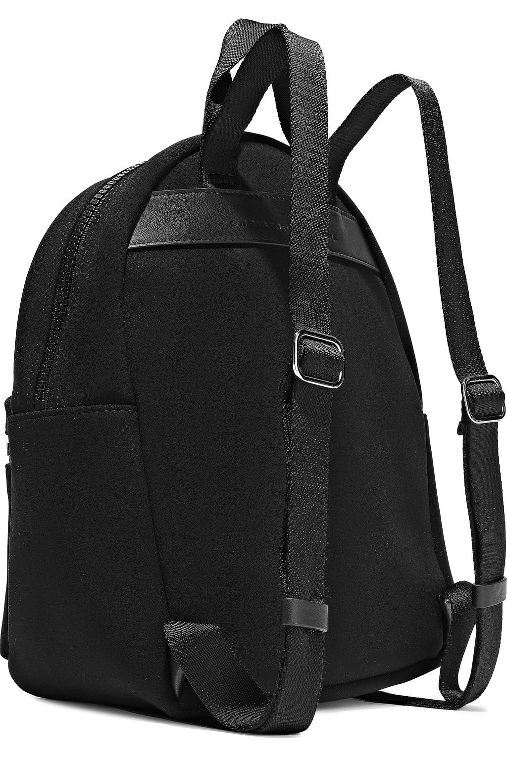 CHRISTOPHER KANE Leather-trimmed buckle-detailed neoprene backpack