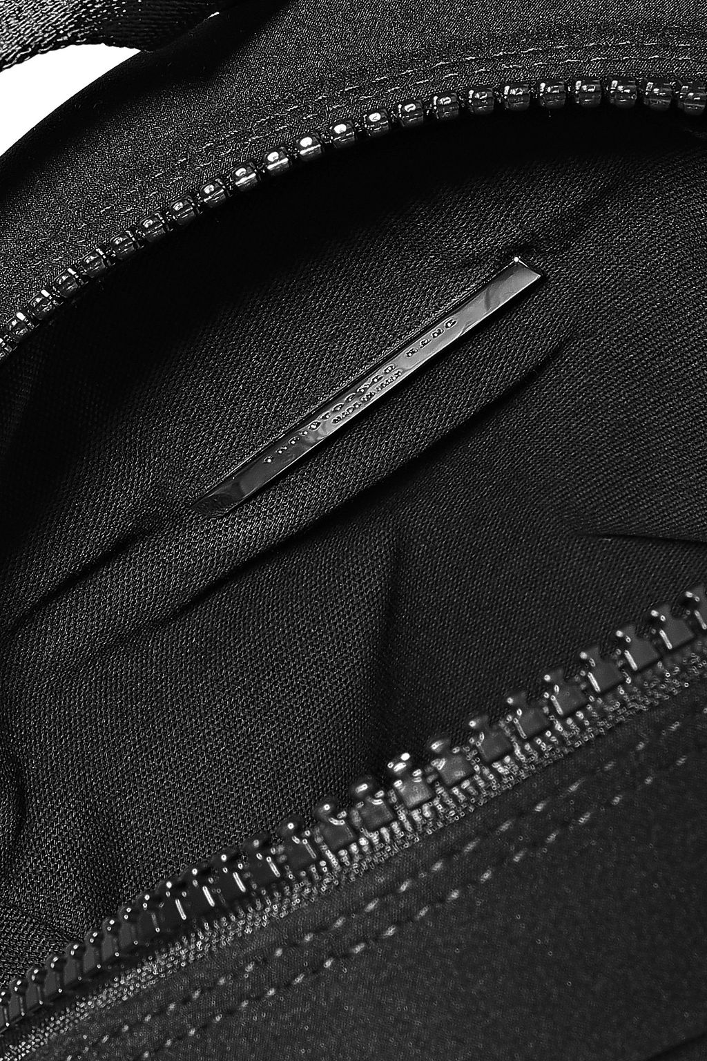 CHRISTOPHER KANE Leather-trimmed buckle-detailed neoprene backpack