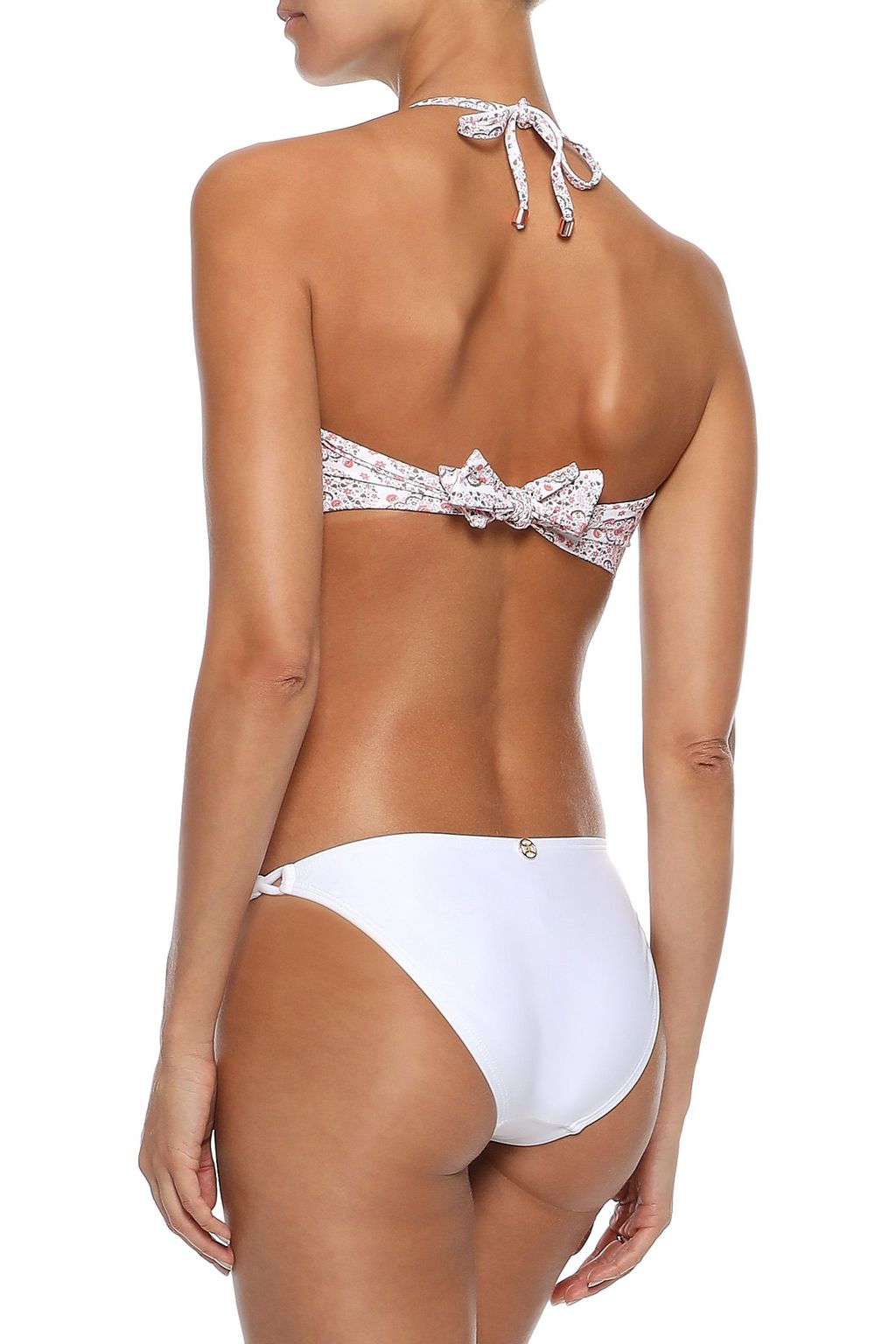 EBERJEY Timba Mimi ruffled printed bandeau bikini top