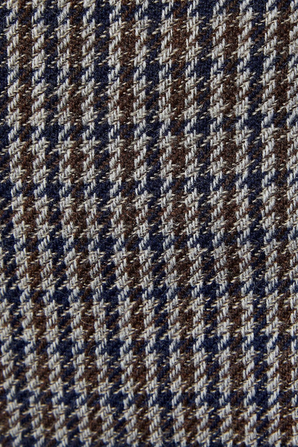 KHAITE Kyle cropped houndstooth wool straight-leg pants