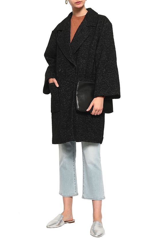 charcoal double breasted coat