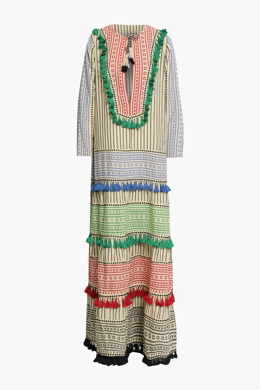 gauze embroidered dress
