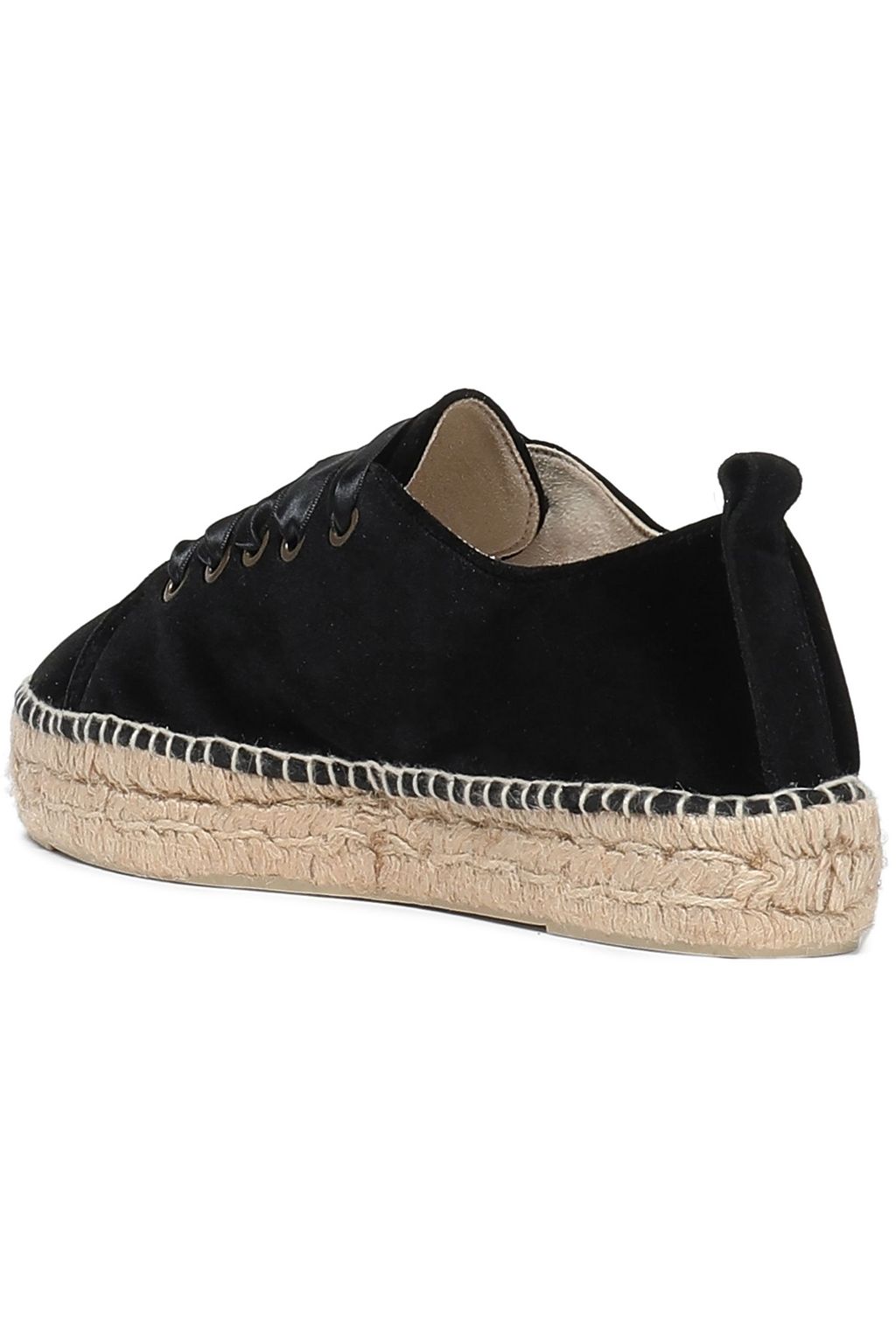MANEBÍ Velvet platform espadrilles