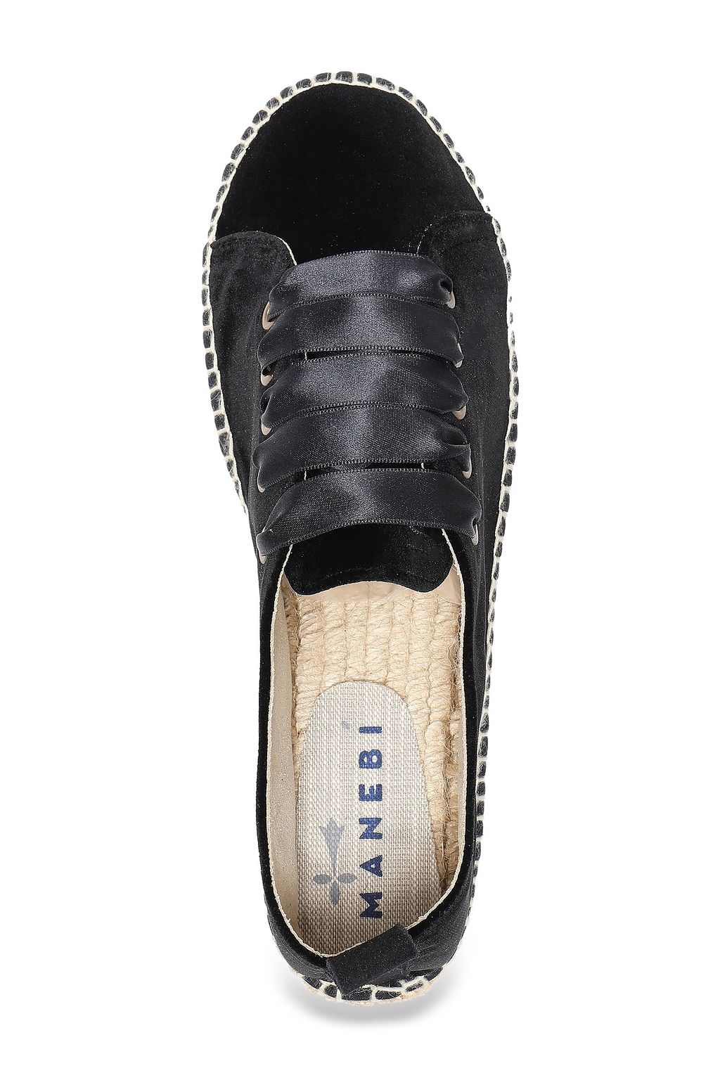 MANEBÍ Velvet platform espadrilles