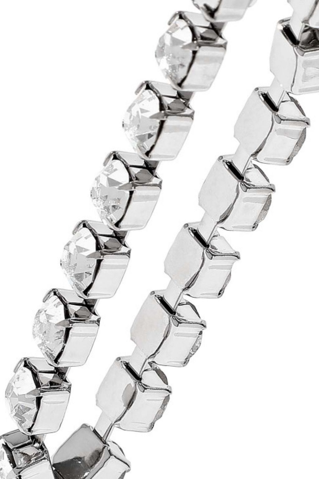 CHRISTOPHER KANE Silver-tone crystal earrings