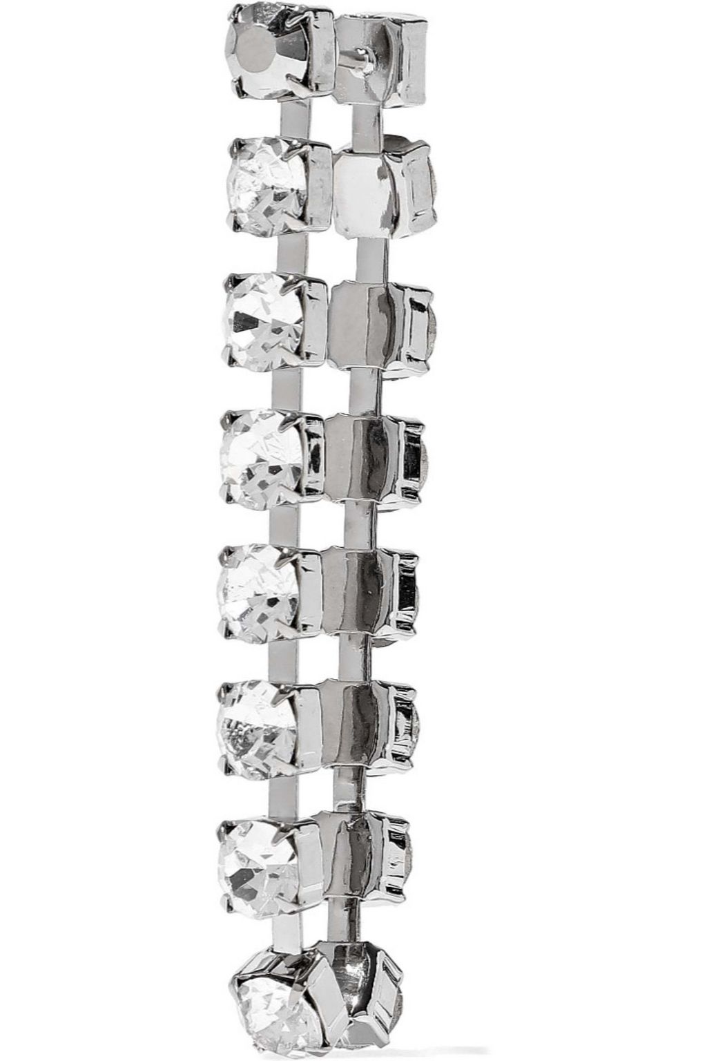 CHRISTOPHER KANE Silver-tone crystal earrings