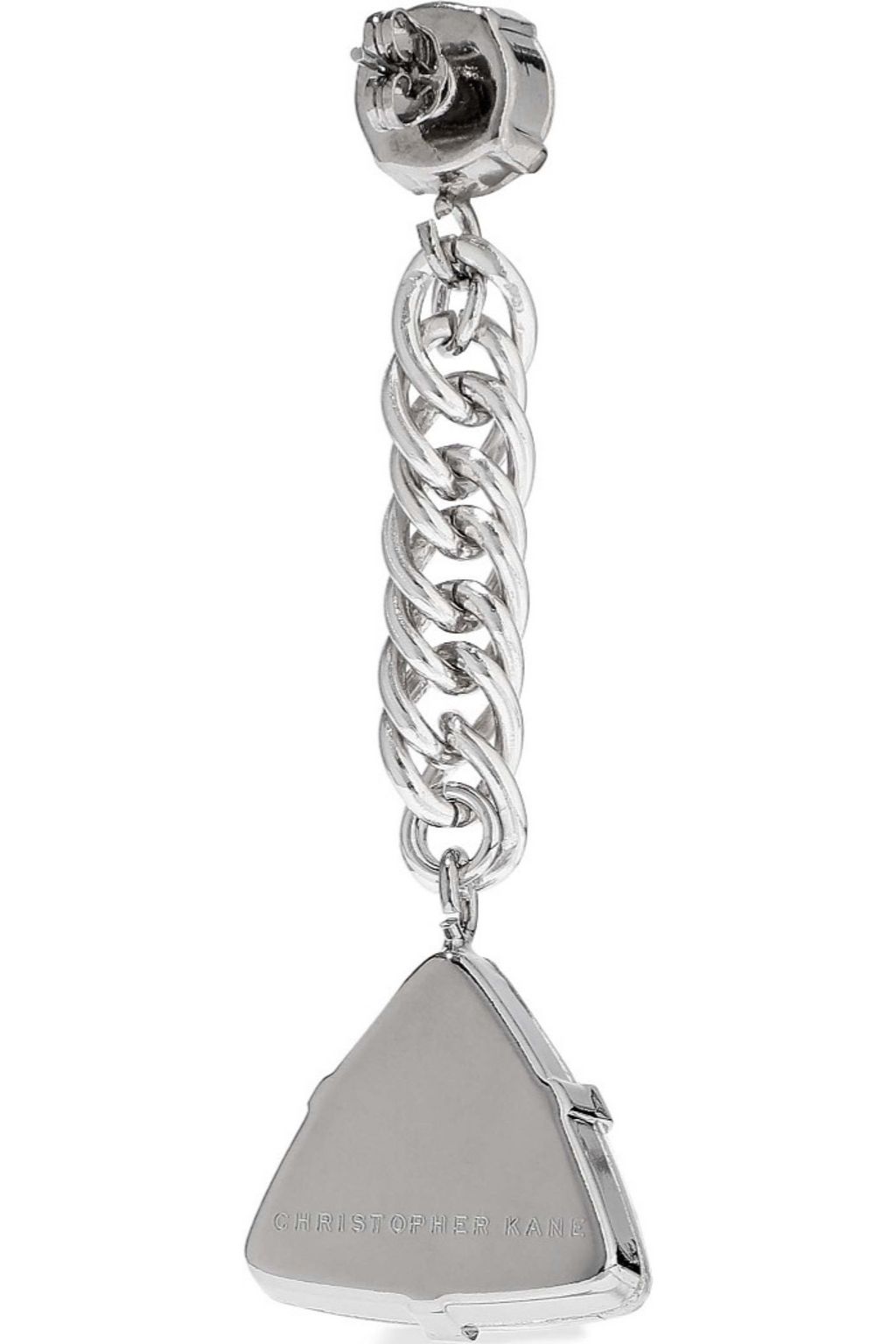 CHRISTOPHER KANE Silver-tone crystal earrings