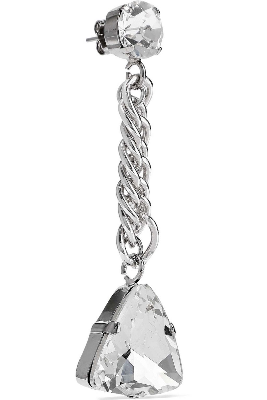 CHRISTOPHER KANE Silver-tone crystal earrings