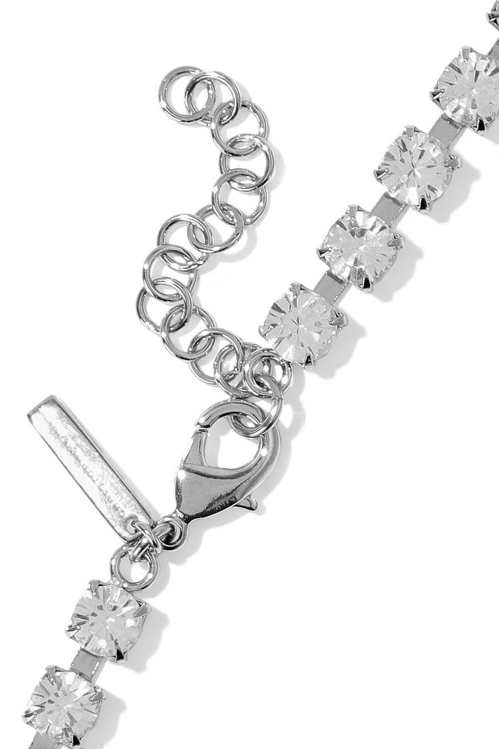 CHRISTOPHER KANE Silver-tone crystal choker