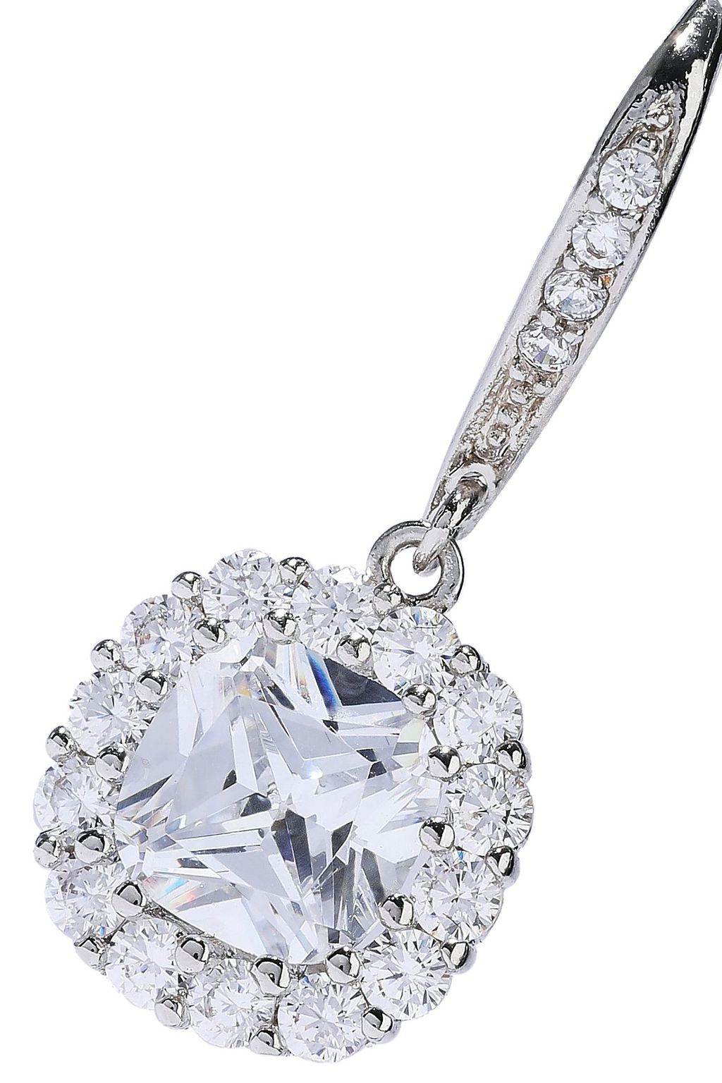 CZ BY KENNETH JAY LANE Silver-tone crystal earrings