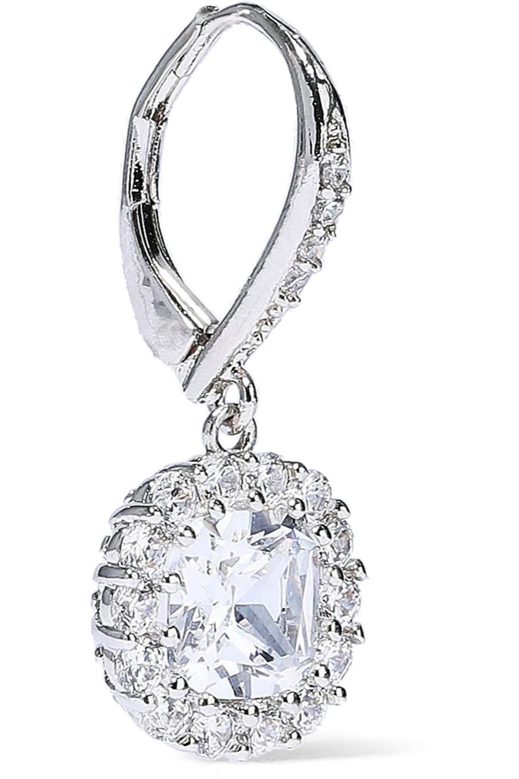 CZ BY KENNETH JAY LANE Silver-tone crystal earrings