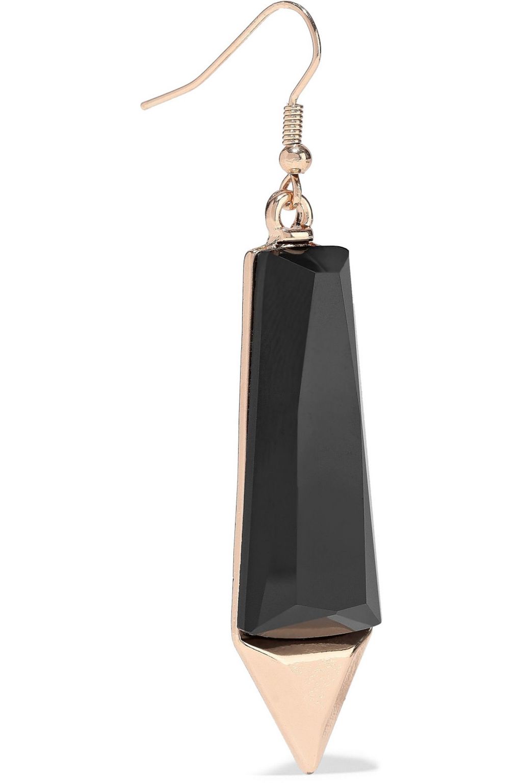 KENNETH JAY LANE 22-karat gold-plated stone earrings